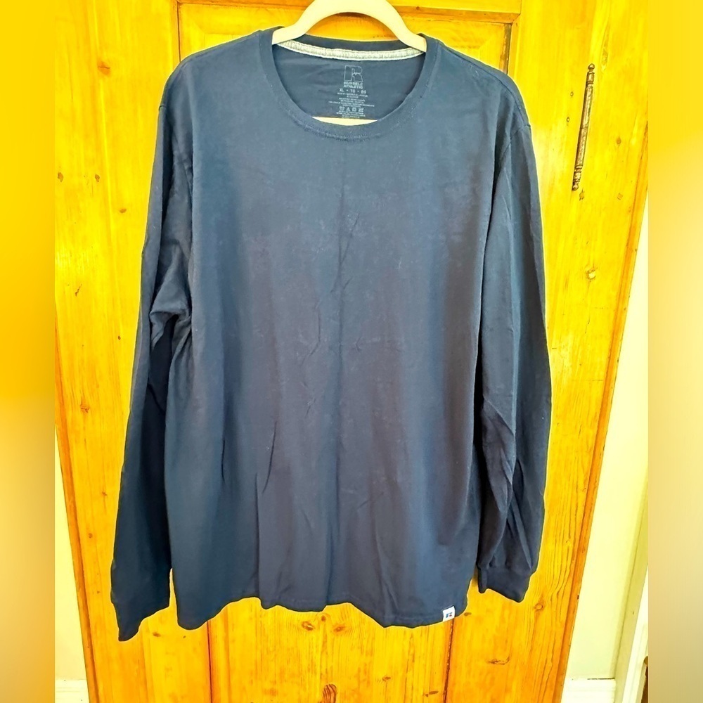 Russel Athletic Navy Long Sleeve Tee Lightweight Size XL